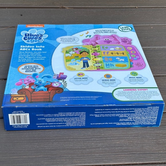 Leap Frog Blue's Clues Pink Skidoo Intro to ABCs Letter Book Interactive Sounds - Picture 4 of 6